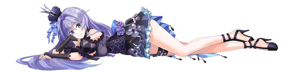 blue queen on the floor